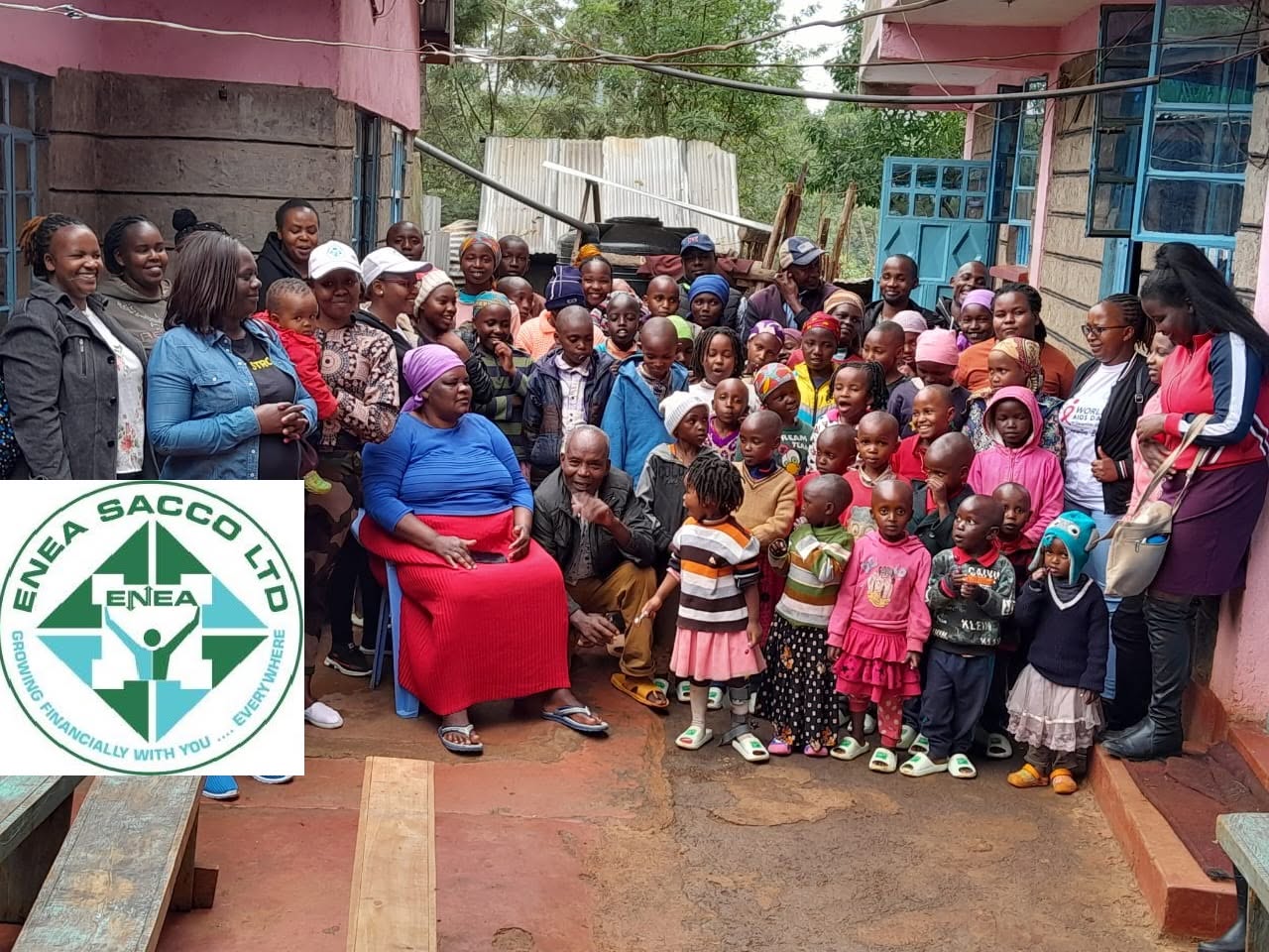 Community gathering with local residents and families